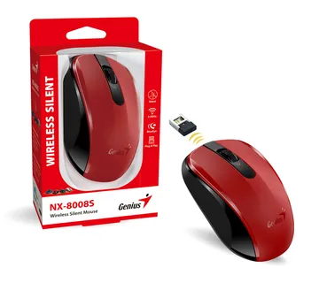 Genius NX-8008S, bežični miš, silent, crvena/crna - Karlovac