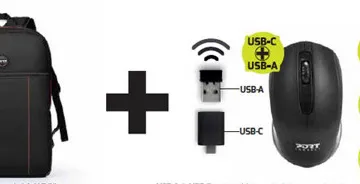 Ruksak Za Notebook Port Pr.15,6+Bež.Miš - cover