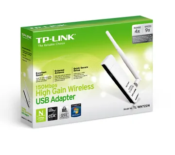 Mrežna kartica wireless 802.11b/g/n TP LINK TL-WN722N Wireless High Gain - USB - cover