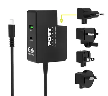 Port zidni punjač GaN 100W USB-C/A, international - cover