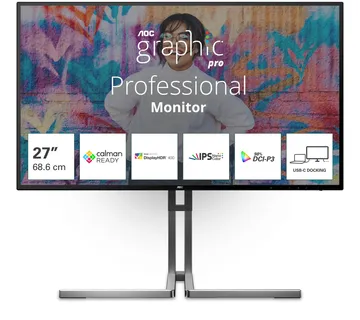 AOC Q27U3CV, 27", QHD, HDMI, DP, USB-C, RJ45, Calm - cover