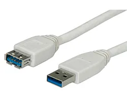Kabel USB tip A-M<=>USB tip A-Ž  1.8m USB3.0 produžni - ROLINE- bijeli - cover