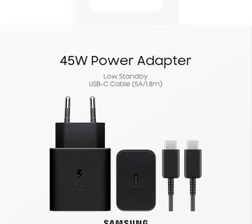 Samsung brzi kućni punjač 45W+USB Type-C kabe,crni - cover