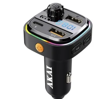 FM TRANSMITER AKAI FMT-26BT, Bluetooth, 12-24V - crni - cover