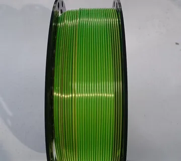 Silk PLA filament 1.75 mm, 1 kg, yellow/green - cover