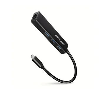 USB HUB AXAGON HMC-GL3A 3x USB-C + Gigabit LAN, 20cm - cover