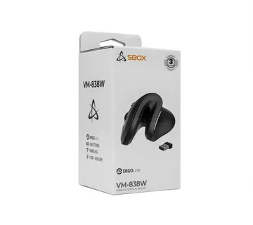 Miš SBOX VM-838W Vertical Ergo Wireless crni - cover