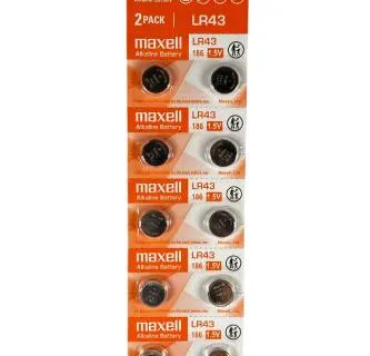 Maxell alk. dugm. baterija LR43,10kom, 5x2 - cover