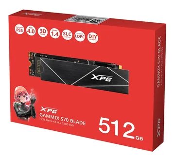ADATA SSD Gammix S70 Blade, R7200/W2600,512G, NVMe - cover