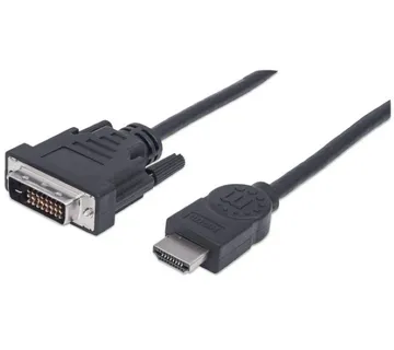 Manhattan kabel HDMI - DVI (24+1) M/M, 1.8m, crni - cover