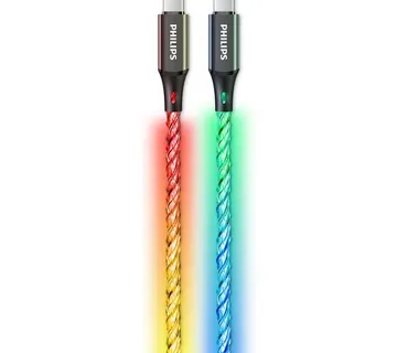 Kabel USB tip C-M<=>USB tip C-M  1m 3A Philips party - cover