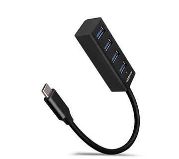 USB HUB AXAGON HUE-M1C Slim, 4x USB3.2, USB Type-C konektor, 20cm - cover