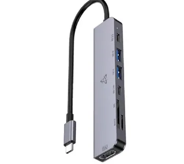 USB Hub Sbox H-999, USB-C, HDMI, čitač kartica 7/1 - cover