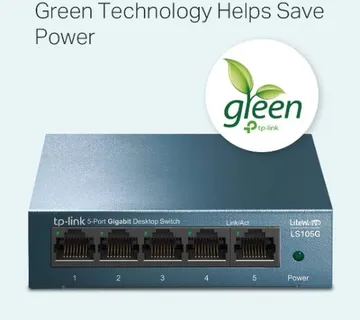 TP-Link LS105G, 5-Port Gigabit Switch, steel - cover
