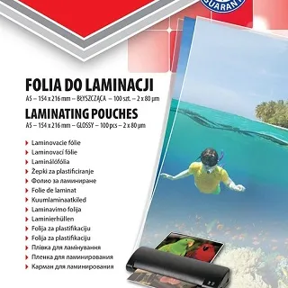 Folija za plastificiranje A5 80mic 100/1 sjajna Office products - Karlovac