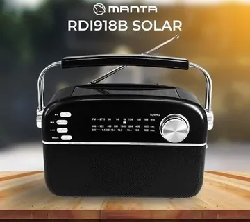 Radio prijemnik MANTA RDI918B, FM, BT, solarni - crni - cover