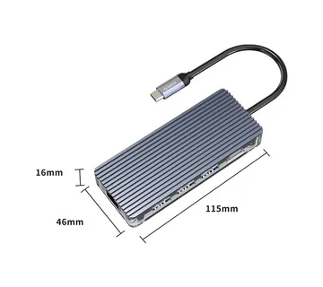 Adapter ORICO Docking station WB-6RJ, 6 u 1, 3x USB 3.0, HDMI, RJ45, USB-C PD100W - cover