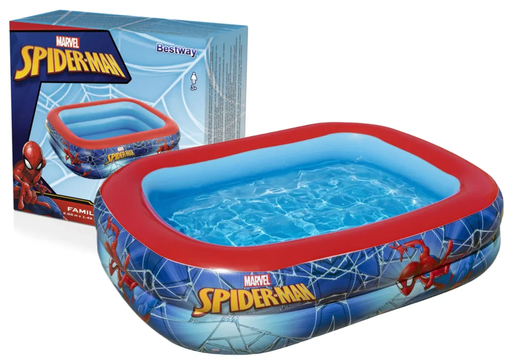 Bazen na napuhavanje Spider-Man 200 x 146 x 48 cm Bestway 98011 - cover