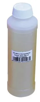 EUROLITE UV-active stamp ink, transp. blau, 250ml - cover