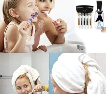 Zidni držač četkica za zube i zidni dispenser paste za zube - cover