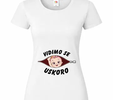 Majica za trudnice – Vidimo se uskoro (djevojčica) - cover