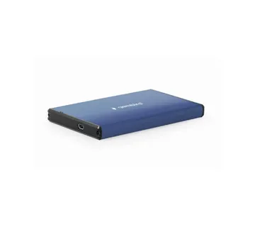 Gembird USB 3.0 2.5'' enclosure, brushed aluminum, deep-blue - cover