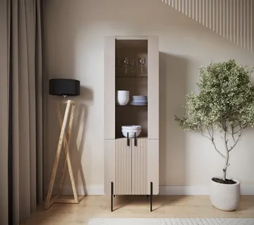 Vitrina Malmi 190cm, Materijal: MDF, Melaminska ploča - cover