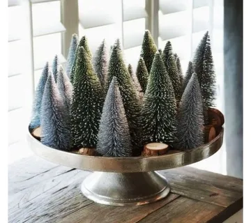 (pak 6kom) 15cm Snježni borići dekoracija za stol - cover