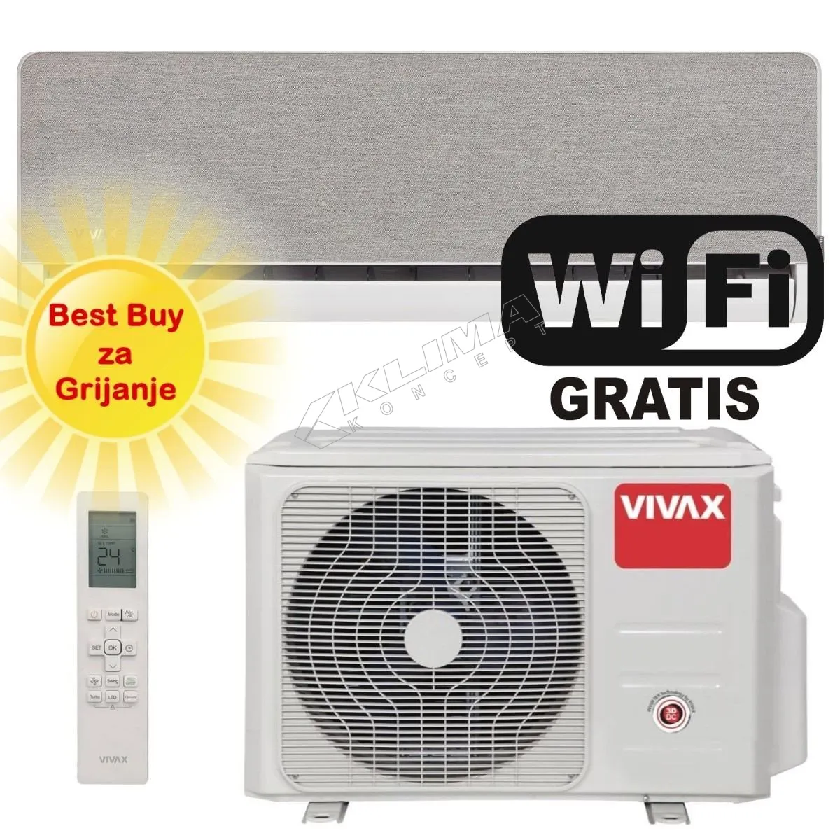 VIVAX KLIMA UREĐAJ ACP-12CH35AEHI+ R32 SILVER - cover