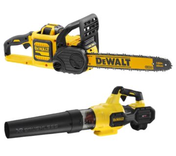 DeWalt aku lančana pila i puhalo - DCM575+DCMBA572X2 54V 2x9,0Ah - cover