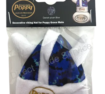 Poppy viking šešir-plavi danski pliš - cover