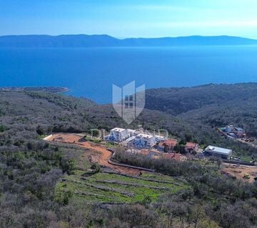 Labin, Rabac, građevinsko zemljište sa pogledom na more - cover