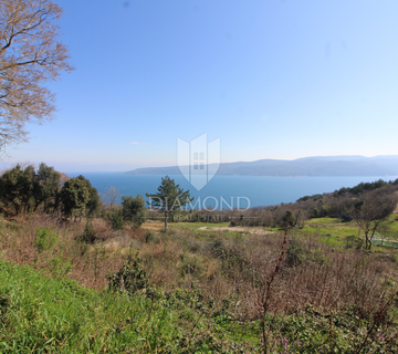 Labin, Rabac, građevinsko zemljište sa pogledom na more - cover