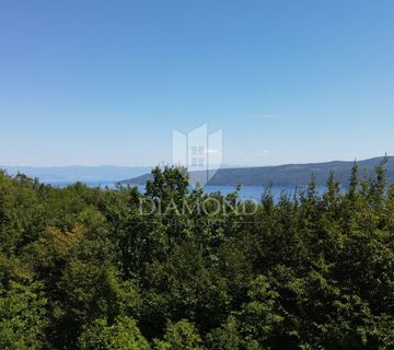 Labin, okolica, građevinsko zemljište sa pogledom na more - cover