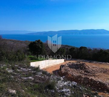 Labin, Rabac, građevinsko zemljište sa pogledom na more  - cover