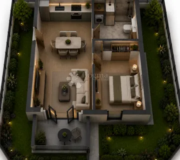 1S I novogradnja s terasom i vrtom 47m² - Trogir