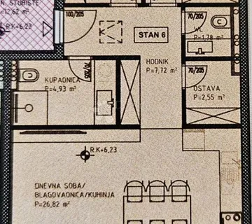 Dvoetažni dvosoban stan s 2 garažna parking mjesta u Kaštel Lukšiću! - Kaštel Lukšić, Kaštela