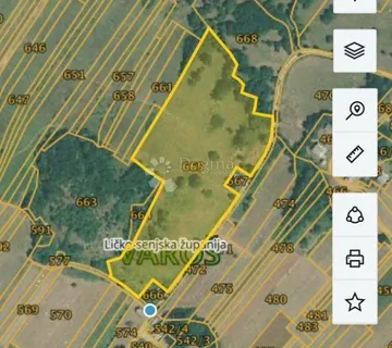 Građevinsko Poljoprivredne Parcele Perušić 80000m2 - Konjsko Brdo, Perušić