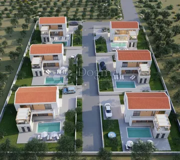 Rtina Sunset – projekt 6 vila s bazenom, pogled na more - cover
