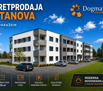 Pretprodaja stanova – moderan stan na 2. katu novogradnje, Varaždin | 39,50 m² + loggia