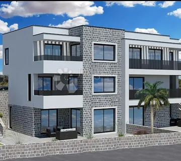 S1-NOVOGRADNJA, VODICE, DVOJNA KUĆA SA BAZENOM I POGLEDOM NA MORE - cover