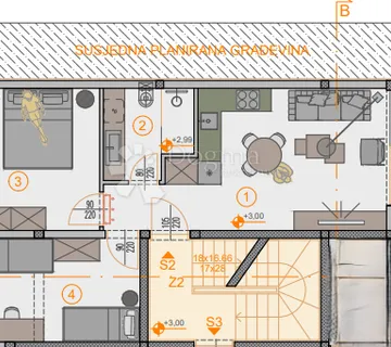 EKSKLUZIVNO! Novogradnja Štinjan - 58 m2, 1. kat (Z2 S2) - Štinjan, Pula