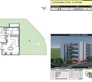 Dvosoban stan u centru s velikim vrtom A4 - cover