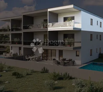 Novigrad – Moderni stan 78 m², 2 spavaće sobe, terasa, parking, blizina plaže