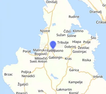 OTOK KRK, RASOPASNO - Građevinsko zemljište za vilu s bazenom - Malinska, Malinska-Dubašnica