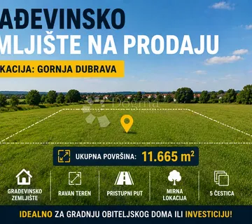 Građevinsko zemljište 11.665 m², Gornja Dubrava - Zagreb