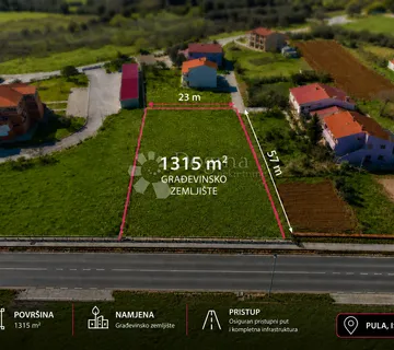 Građevinsko zemljište 1.315 m² na jednoj od najpoželjnijih lokacija! - Pula