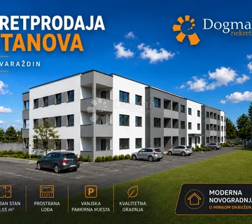 Pretprodaja stanova – moderan stan na 2. katu novogradnje, Varaždin | 58,75 m² + loggia