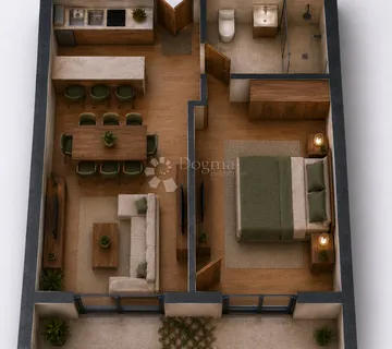 S018 | Svijetao jednosoban stan s prostranom lođom - Trogir