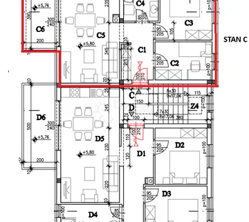 Novogradnja Kaštanjer 55 m2 (STAN C) - Pula